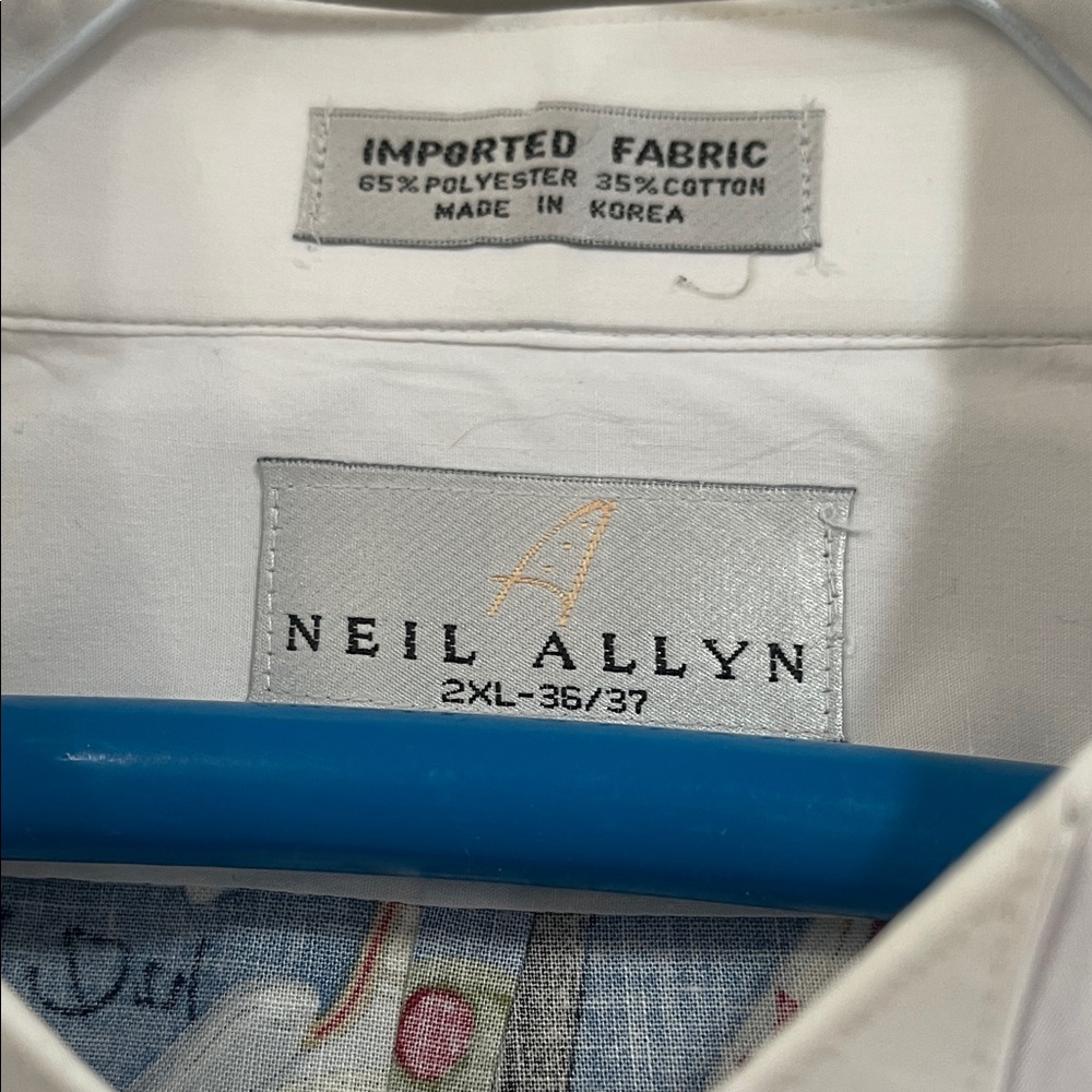 Neil Allyn Men's White Dress Shirt 2XL
